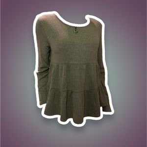 Paper Crane Flowy Green Top